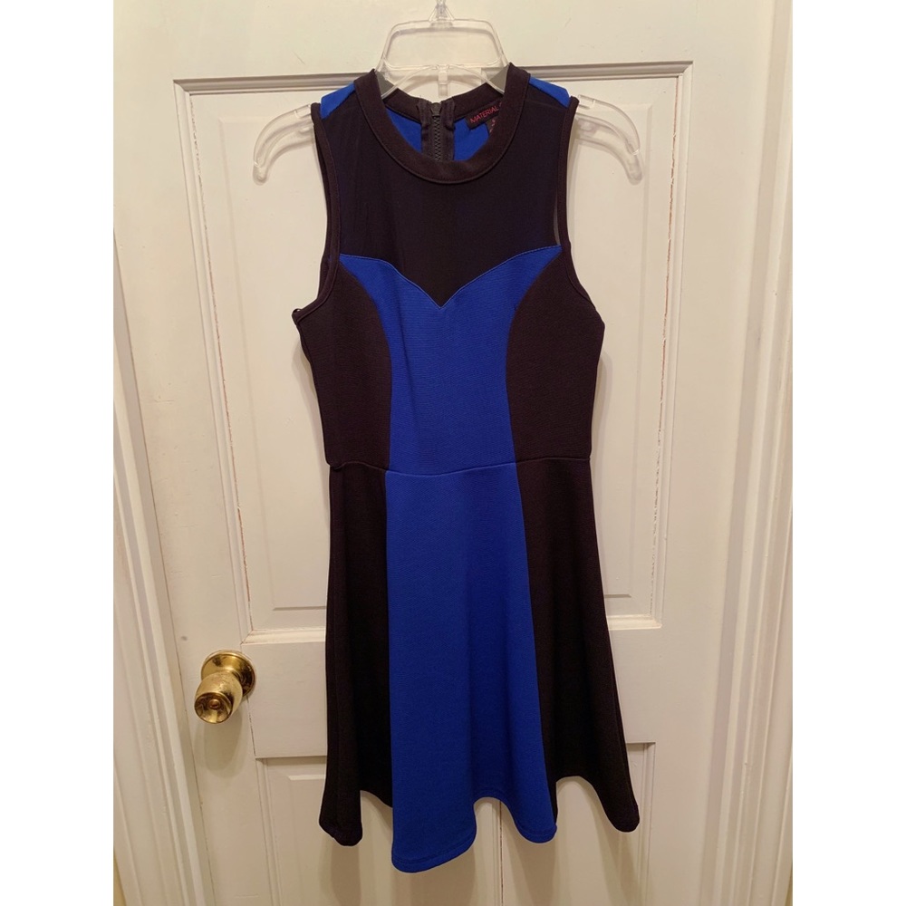 🖤💙 Black & Blue Fit and Flair Mini Dress 💙🖤